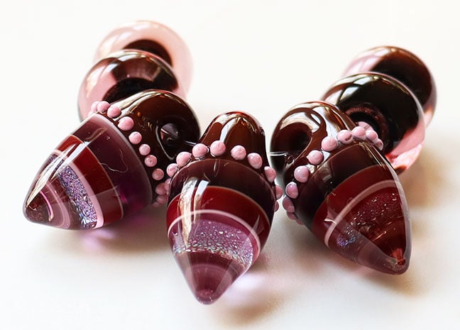 Date Night Shimmer Spikes - 7 beads bringing all the romantic frills