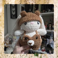 Bunny in Bear Outfit