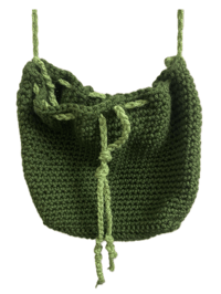 Image 2 of Olive Crochet Drawstring Purse 
