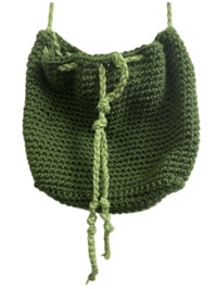 Image 5 of Olive Crochet Drawstring Purse 