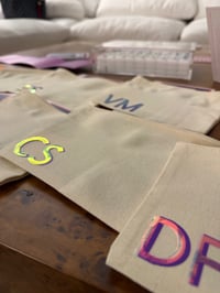 Image 2 of Monogrammed Mahjong Card Holders