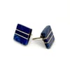 Lapis Block Stud Earrings