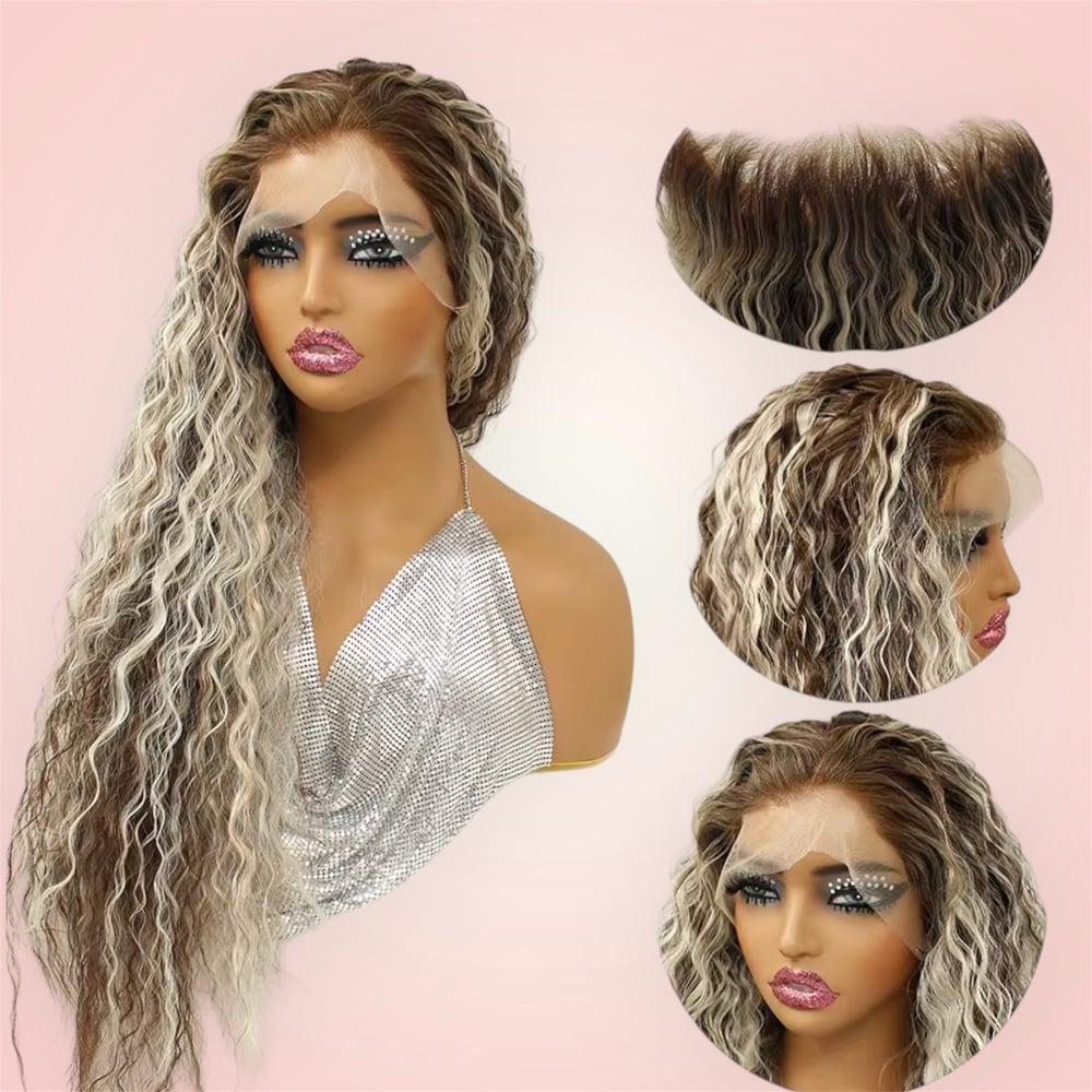 Image of Bad Bitty Brown Waterwave ombré Lace Front Wig