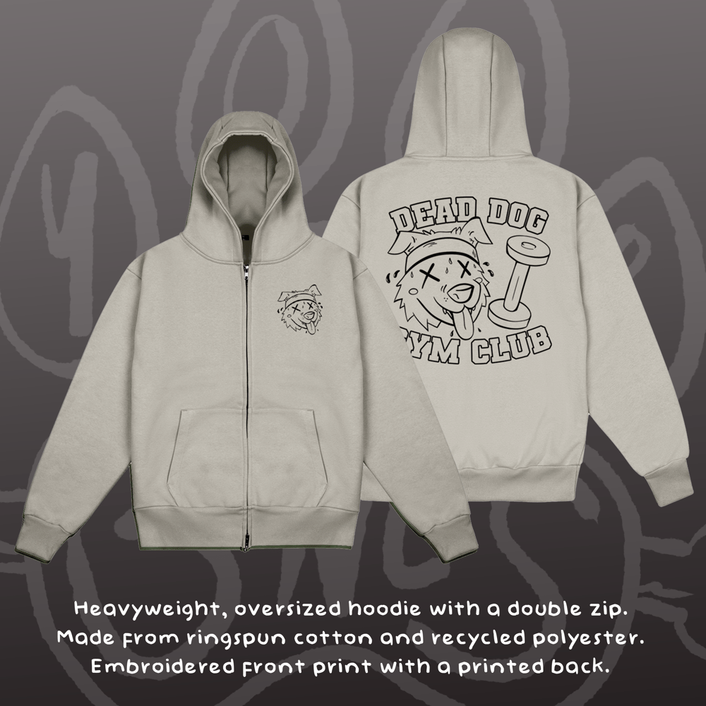 Image of DEAD DOG GYM CLUB - Heavyweight Zip-up Hoodie