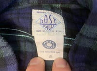 Image 6 of Post Overalls plaid flannel shirt, made in USA, size S