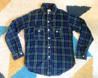 Image 1 of Post Overalls plaid flannel shirt, made in USA, size S