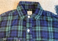 Image 2 of Post Overalls plaid flannel shirt, made in USA, size S