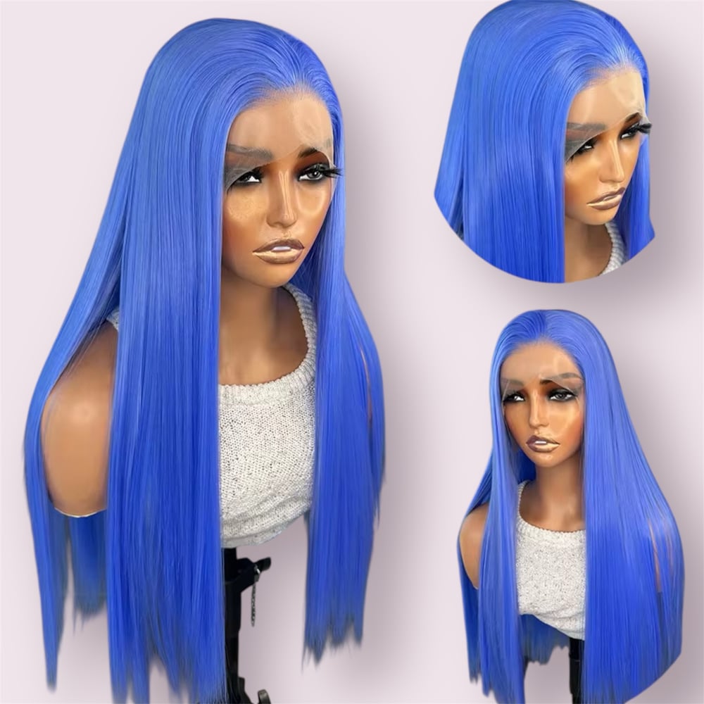 Image of  Blueberry Blue lace front wig
