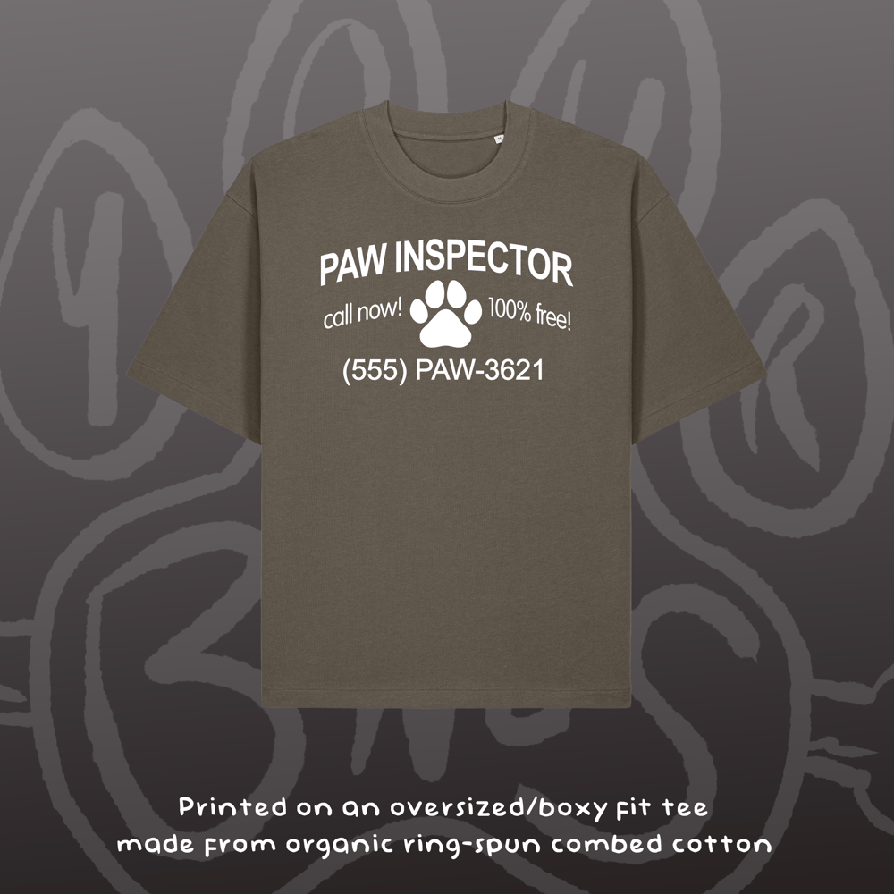 Image of PAW INSPECTOR - Oversized Tee