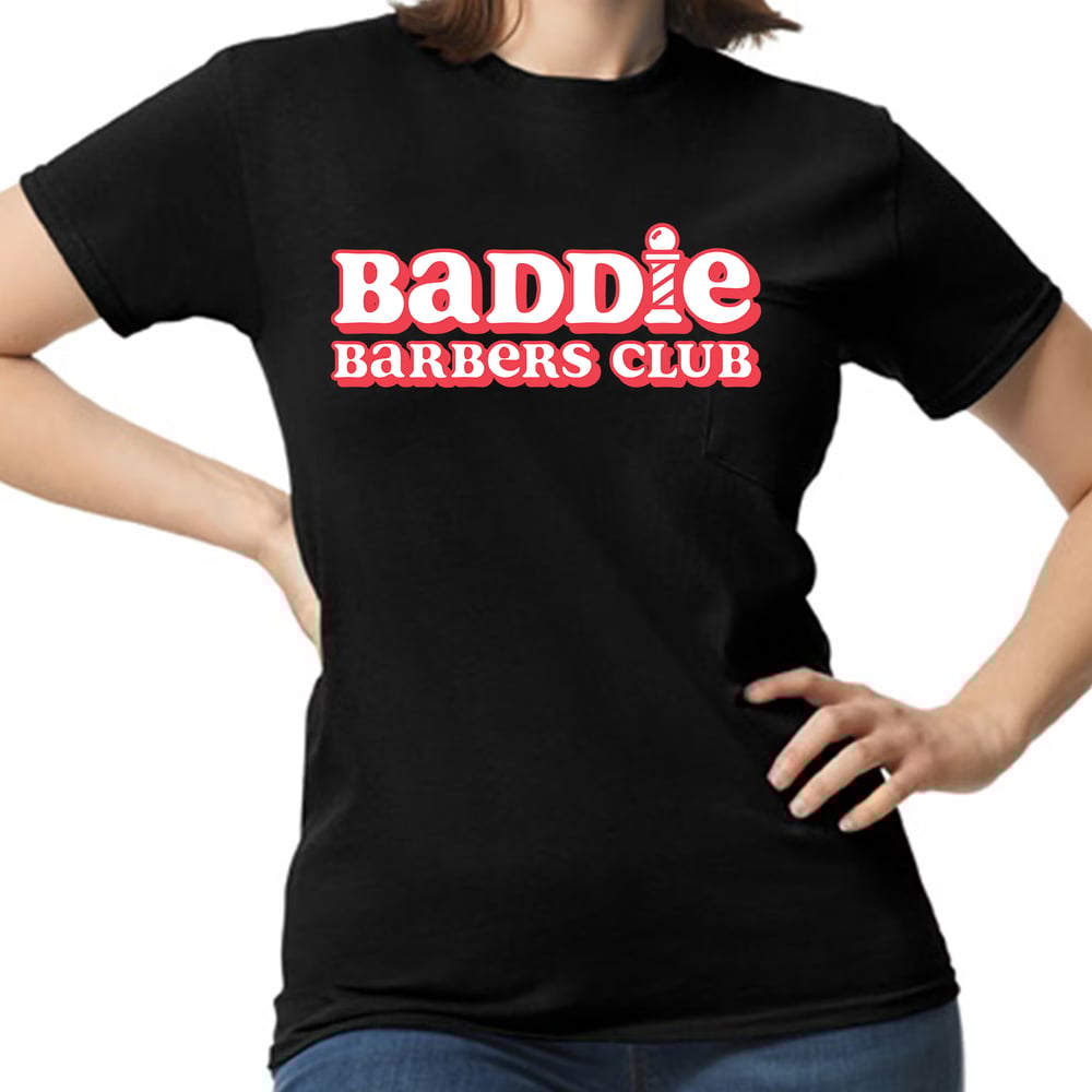 Image of Baddie Logo Plus Size Tee - BLACK