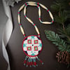 Beaded Medallion Necklace (Four)