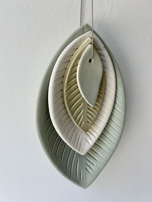 Image of No 1 Leaf - Wall Ceramic Hanging