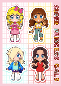 Super Princess Gals Sticker Sheet