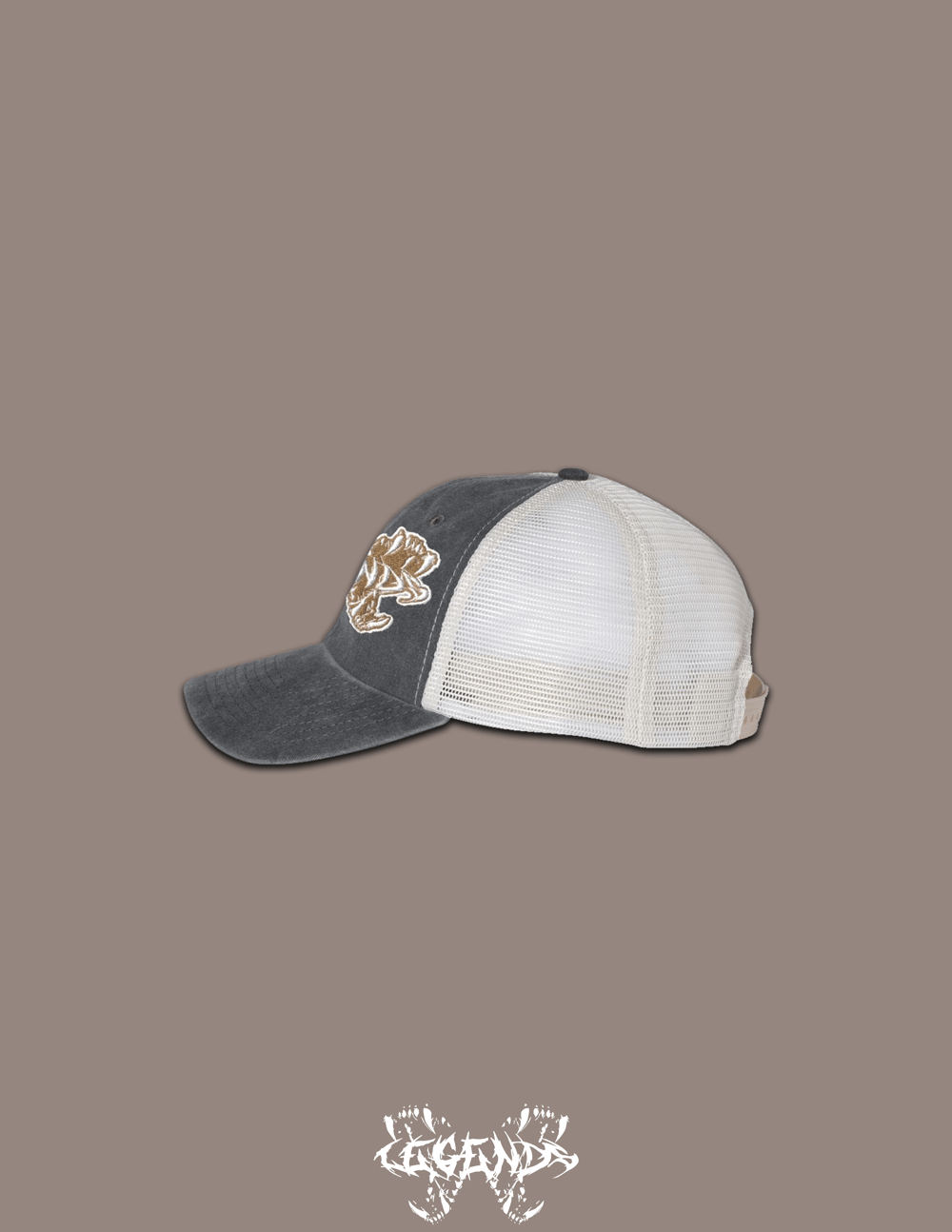 Copy of LEGENDS LOGO Pigment-Dyed Trucker Cap (Grey)