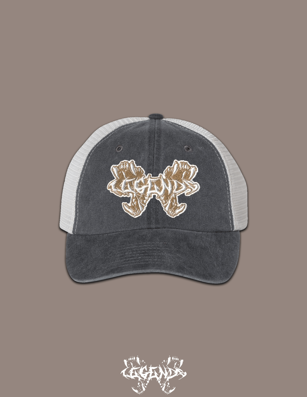 Copy of LEGENDS LOGO Pigment-Dyed Trucker Cap (Grey)
