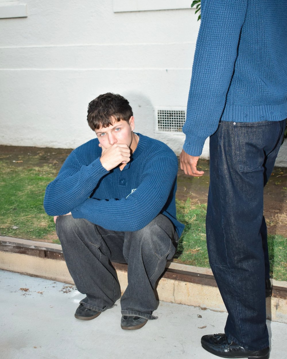 Heavy Knit Navy Sweater