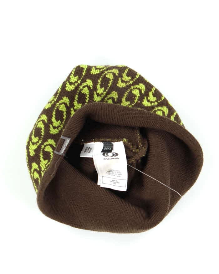Vintage 00s Salomon Jacquard Beanie - Brown | WAY OUT CACHE Vintage 00s Salomon Jacquard Beanie - Brown | WAY OUT CACHE