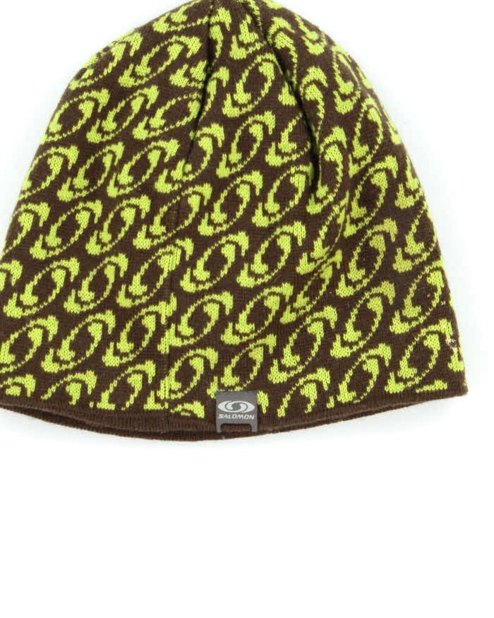 Vintage 00s Salomon Jacquard Beanie - Brown | WAY OUT CACHE Vintage 00s Salomon Jacquard Beanie - Brown | WAY OUT CACHE