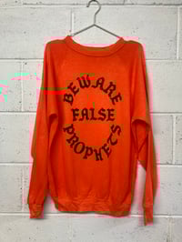 Image 1 of Beware False Prophets, orange L (21"P2P, 28"S2H, 31"C2C) Second  