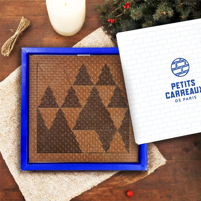 Image of Le Coffret Puzzle Sapins de Noël 2 chocolats
