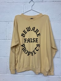 Image 1 of Beware False Prophets, yellow XL/XXL (26"P2P, 27"S2H, 30"C2C) 