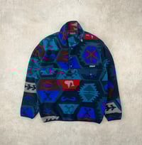 Image 1 of Patagonia Snap-T Fleece Pullover Aztec Blue Medium Mens