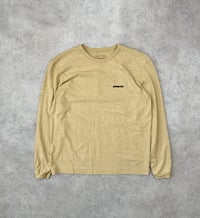 Image 1 of Patagonia P-6 Logo LS Responsibili-Tee Sand Medium Womens