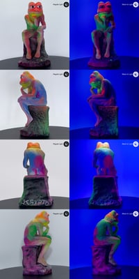 KRYPTO2009 Pepe The Thinker Statue 4