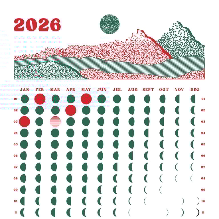 MOON CALENDAR 2026 – Calder Edition