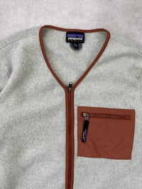 Image 2 of Patagonia Synchilla Fleece Cardigan Oatmeal Unisex Medium Mens / Large Womens 