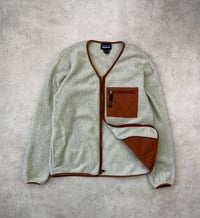 Image 3 of Patagonia Synchilla Fleece Cardigan Oatmeal Unisex Medium Mens / Large Womens 