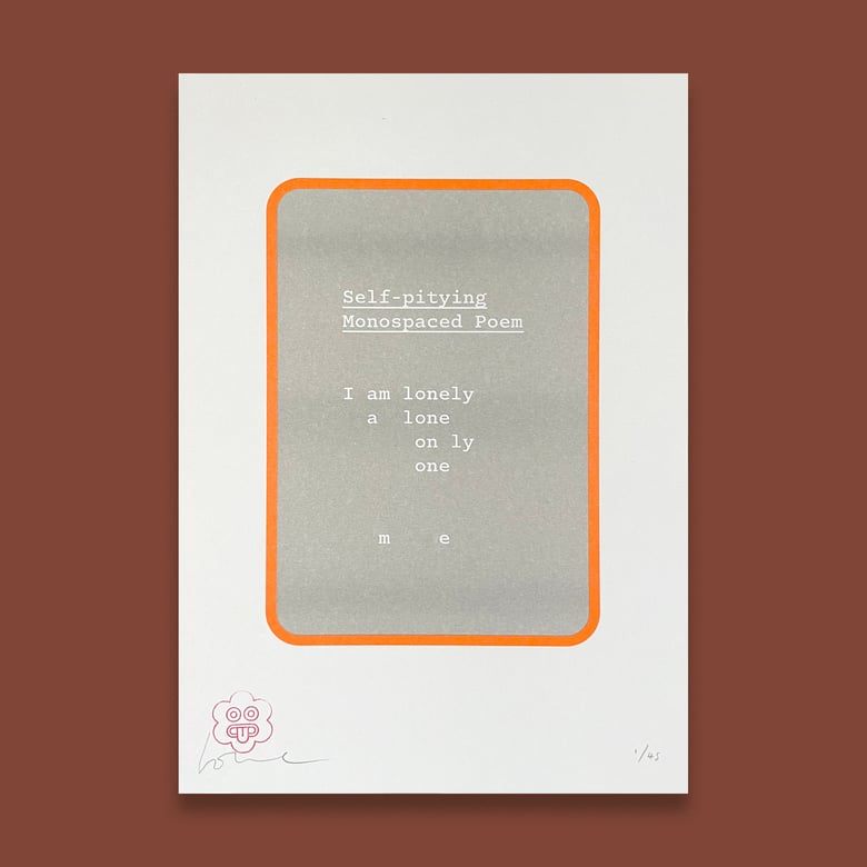 Image of Monospaced Poem (Grey) Pre-Order