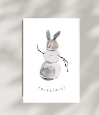 Image 1 of Ziemassvētku kartīte ar sniegavīru