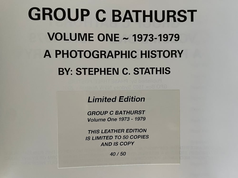 Image of Bathurst Group C. 1973-79. Boxed, Leather Bound and Numbered History Book. Moffat, Brock.