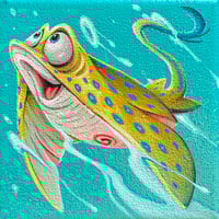 Original Painting "Raie à Points Bleus"