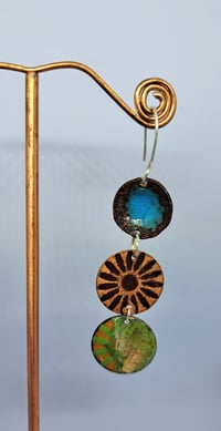 Image 3 of Dark copper earrings 