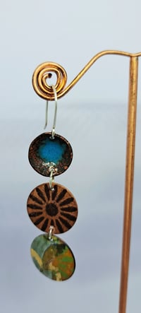 Image 4 of Dark copper earrings 
