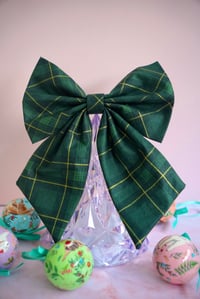 Christmas Tartan - Dog Sailor Bow