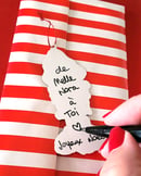 Image 4 of étiquette sticker "mariah little christmas" glitter