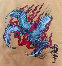 Image 3 of 'Jorogumo spider woman' Mustard T-shirt - Bone Trail Apparel