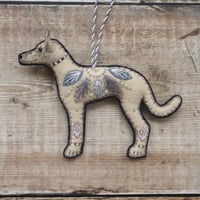 Image 1 of Brindle Whippet Decoration