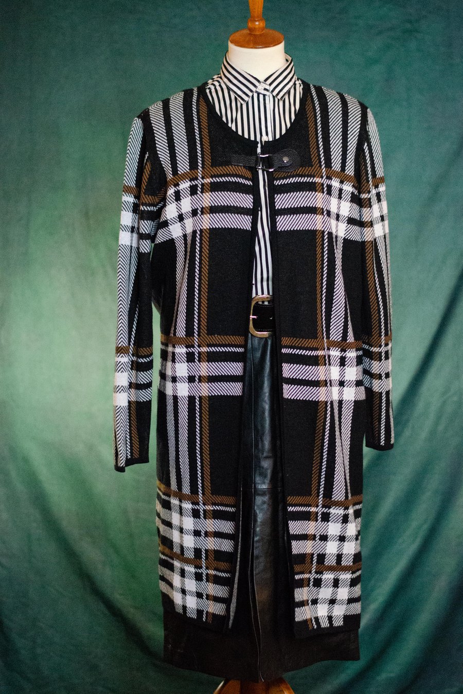 Image of Modern Stewart Tartan Sweater Duster