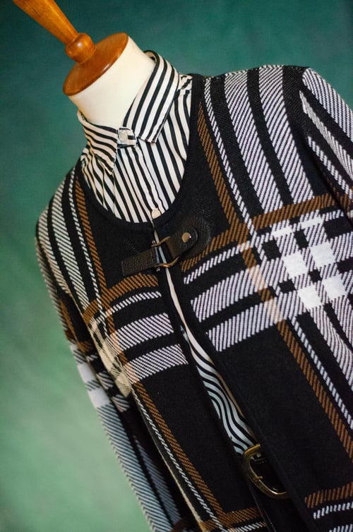 Image of Modern Stewart Tartan Sweater Duster
