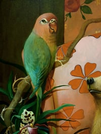 Image 4 of The 70'S armchair with large orange flowers