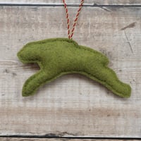 Image 4 of Festive Leaping Hare Decoration