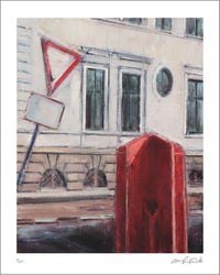 Image 2 of Artprint / Giclée / Kunsttryk / "Den nysgerrige trekant i Havnegade"