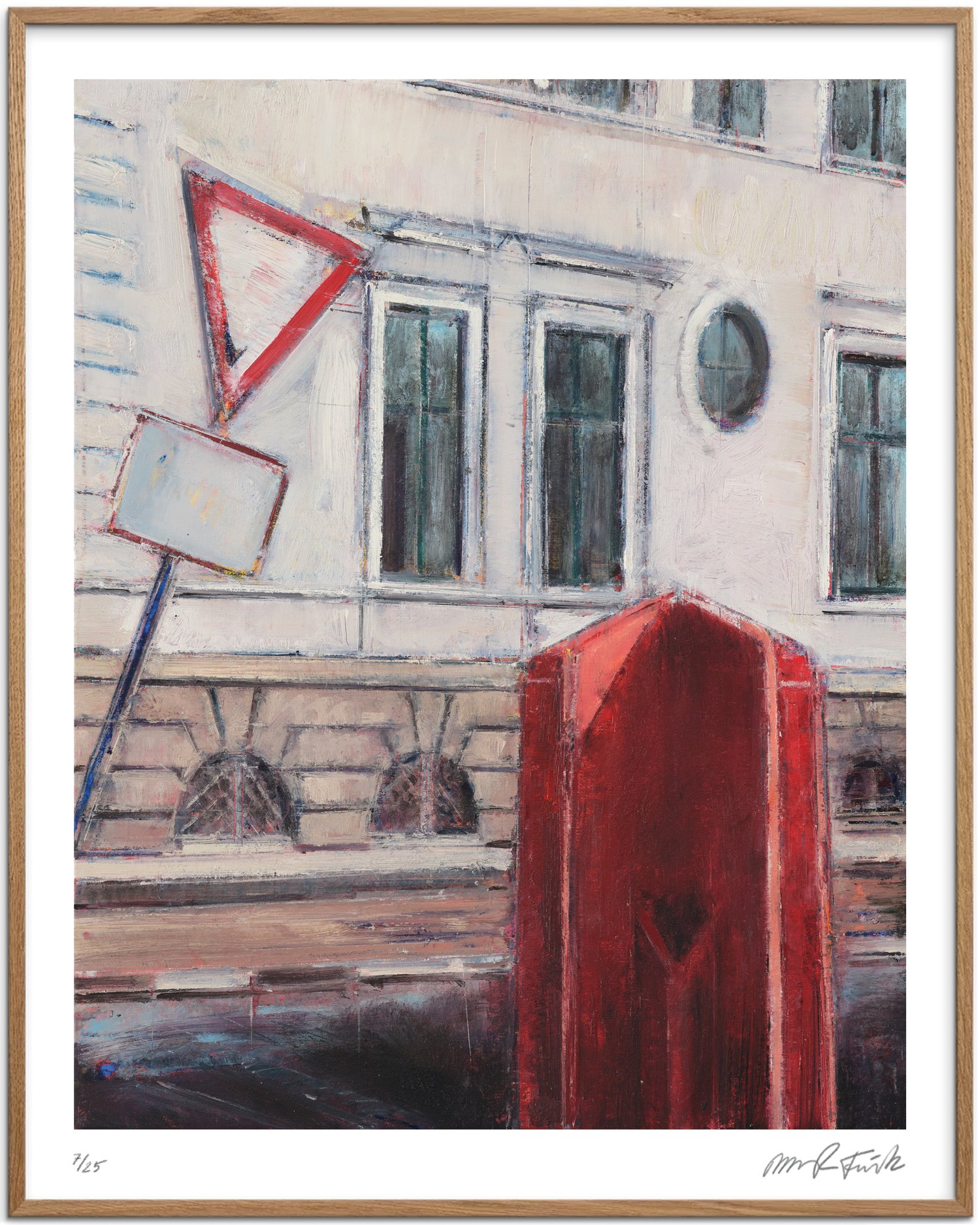 Image of Artprint / Giclée / Kunsttryk / "Den nysgerrige trekant i Havnegade"