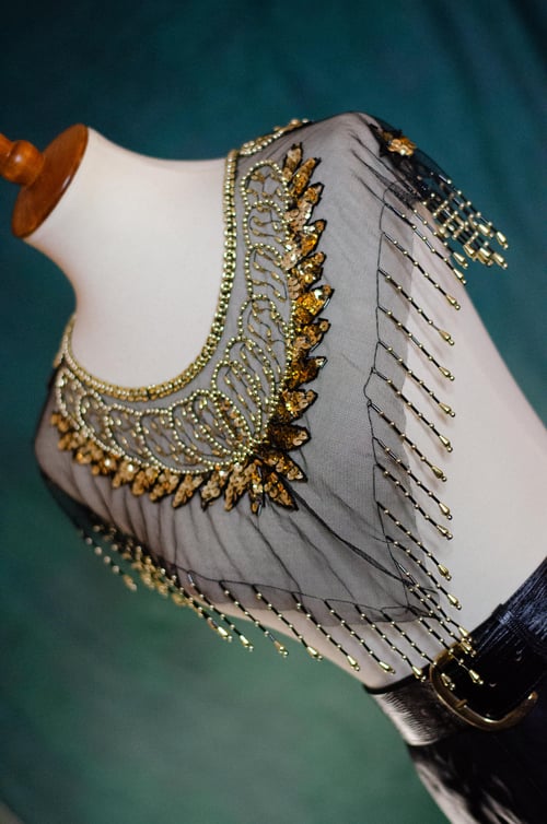 Image of Vintage Sunamoon Beaded/Sequin Collar
