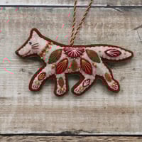 Image 1 of Festive Fox Decoration