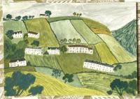 Patchwork Hillside by Lily Sanderson